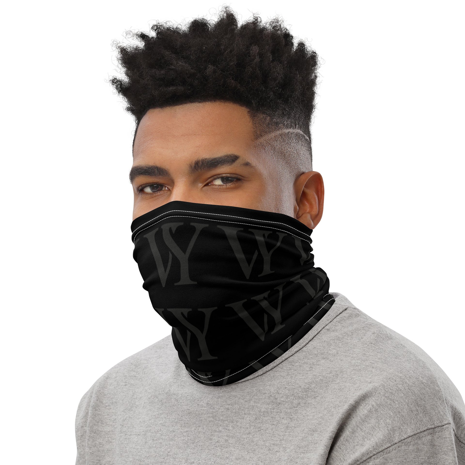 BLACK VY Pattern Neck Gaiter product image (3)