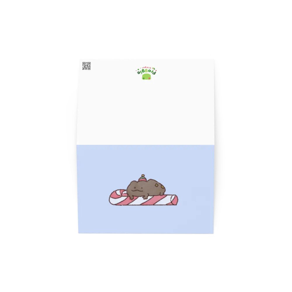 Candy Cane Frog Greeting Card product image (4)