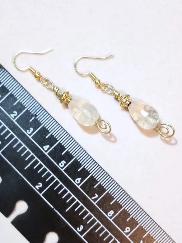 Glow-Up Energy! Citrine Pendant & Earrings | Gold-Tone Set | "Champagne & Lies" product image (4)