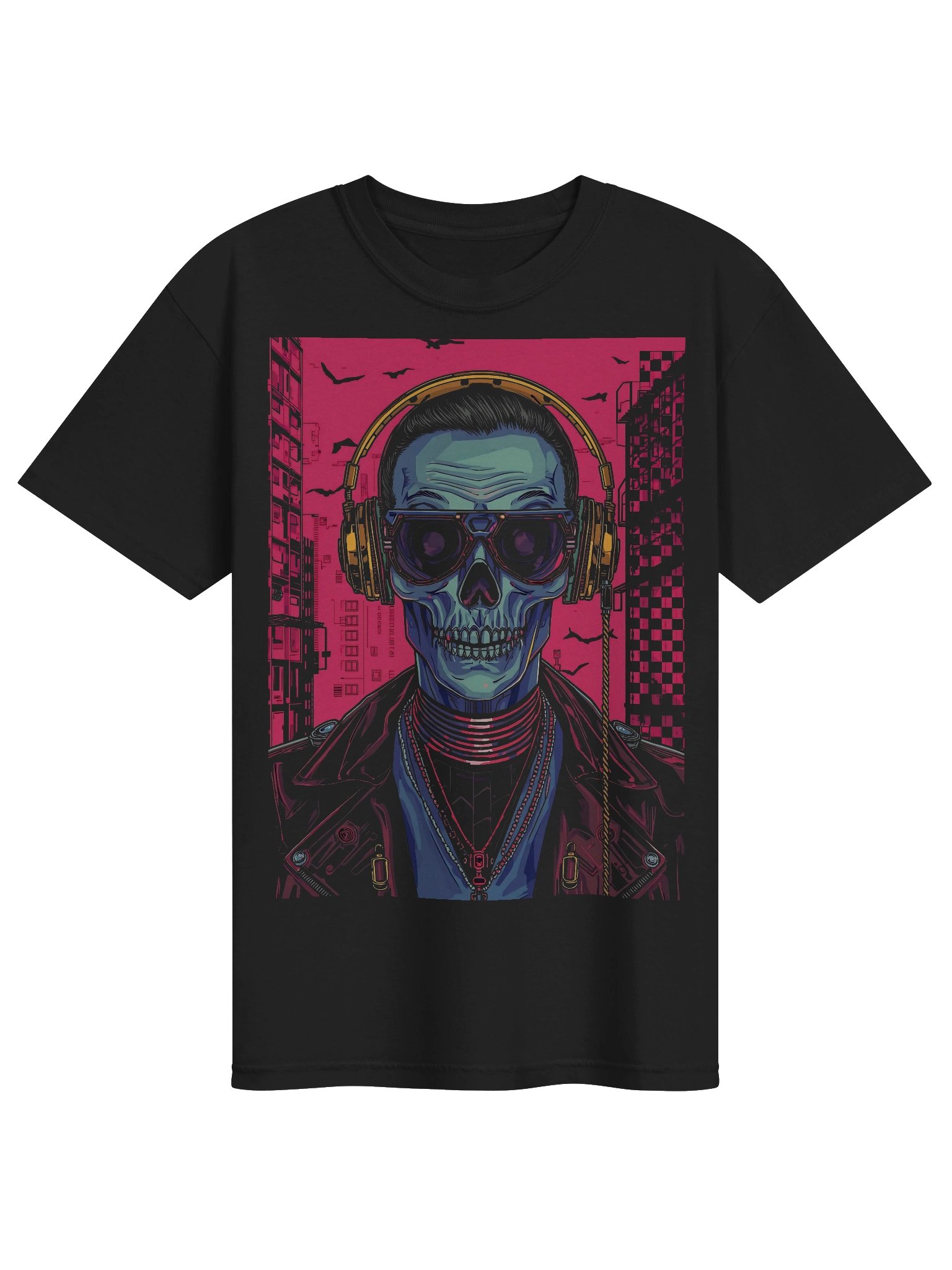 Cyber Skull Rapper Heavyweight T-Shirt product image (1)