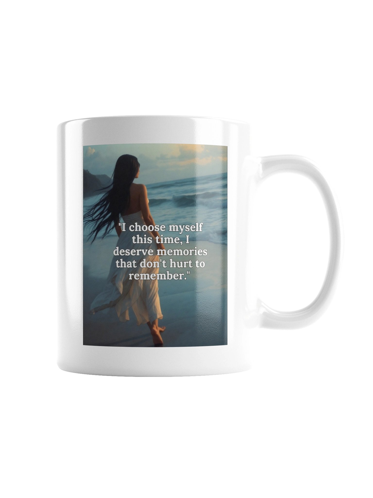 Mind Matter- I Choose Myself Beach Quote- White Mug product image (3)