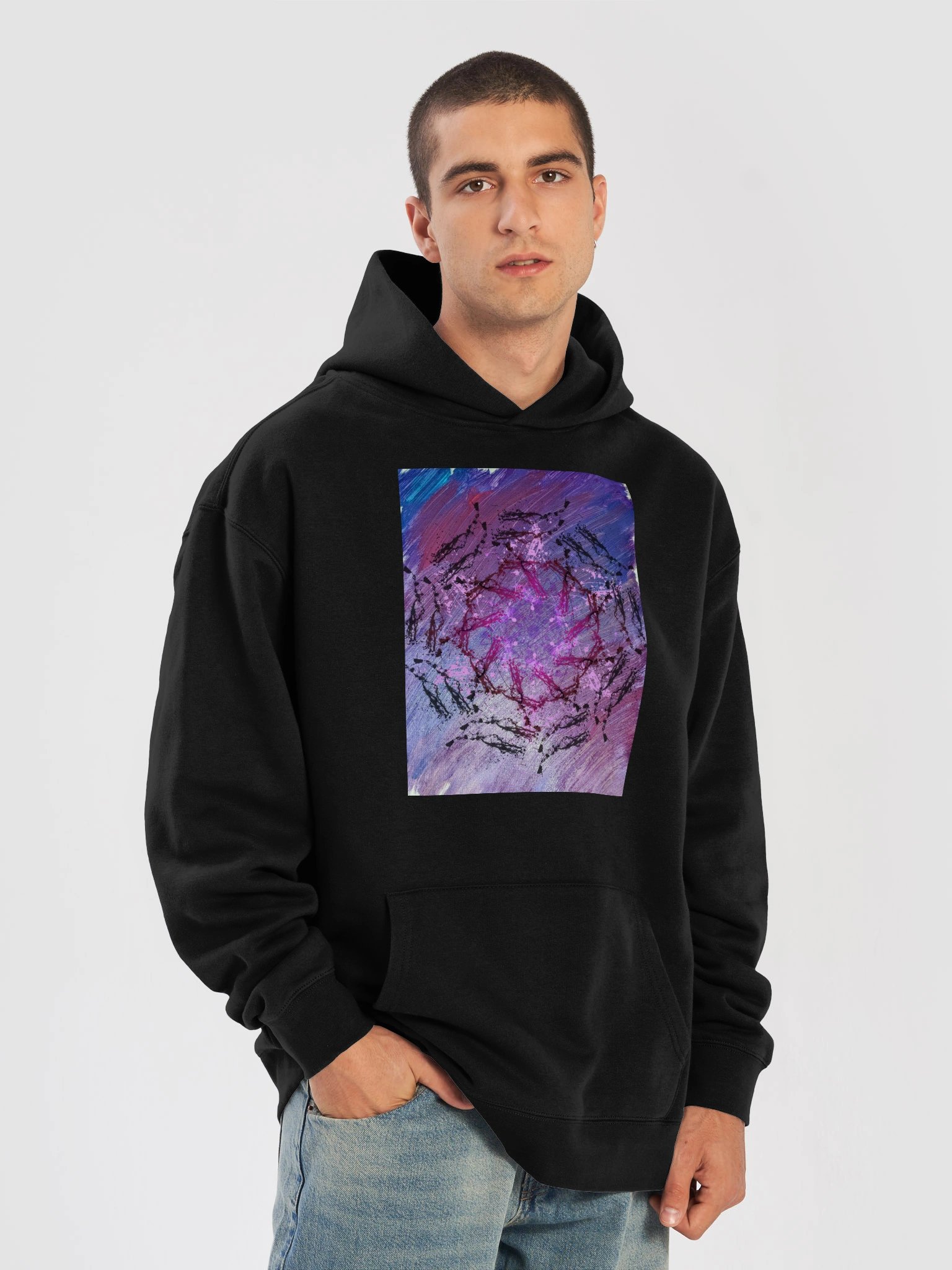 Violet Singularity Relaxed Hoodie product image (2)
