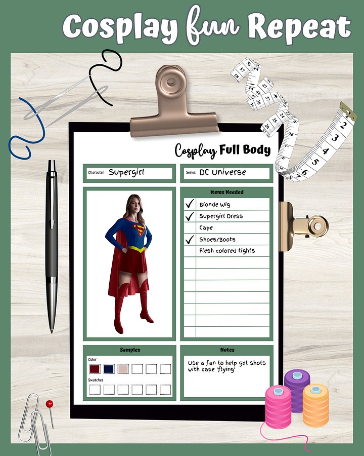 Monster Hunter Cosplay Planner – Green Edition | 54-Page Printable PDF product image (2)