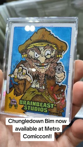 My new Chungledown Bim sketch card is available at my booth at Metro Comiccon!

#melbourne #metrocomiccon
