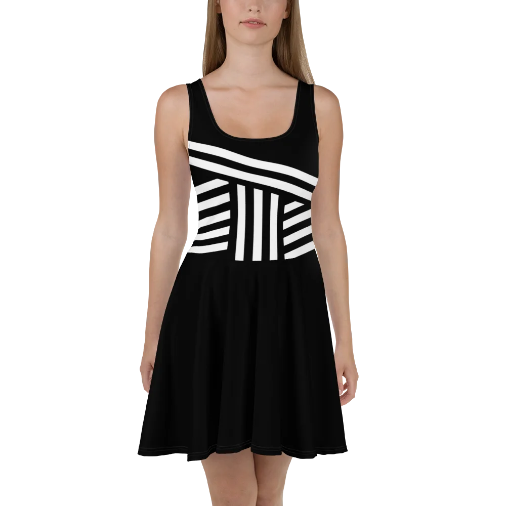 Black & White Minimalist Striped Dress product image (1)
