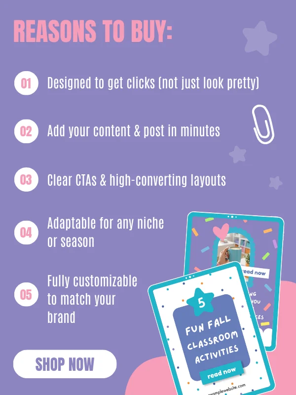 Pinterest Pin Templates for TPT Sellers product image (6)
