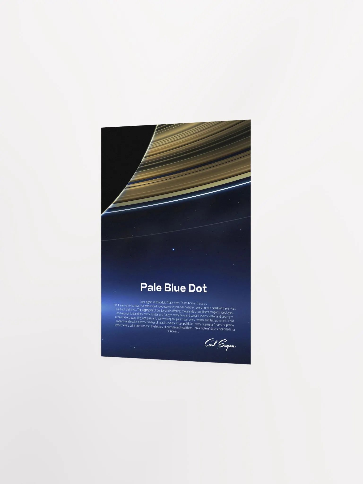 Pale Blue Dot poster, NASA Cassini, Saturn, 2013 — Space poster product image (8)