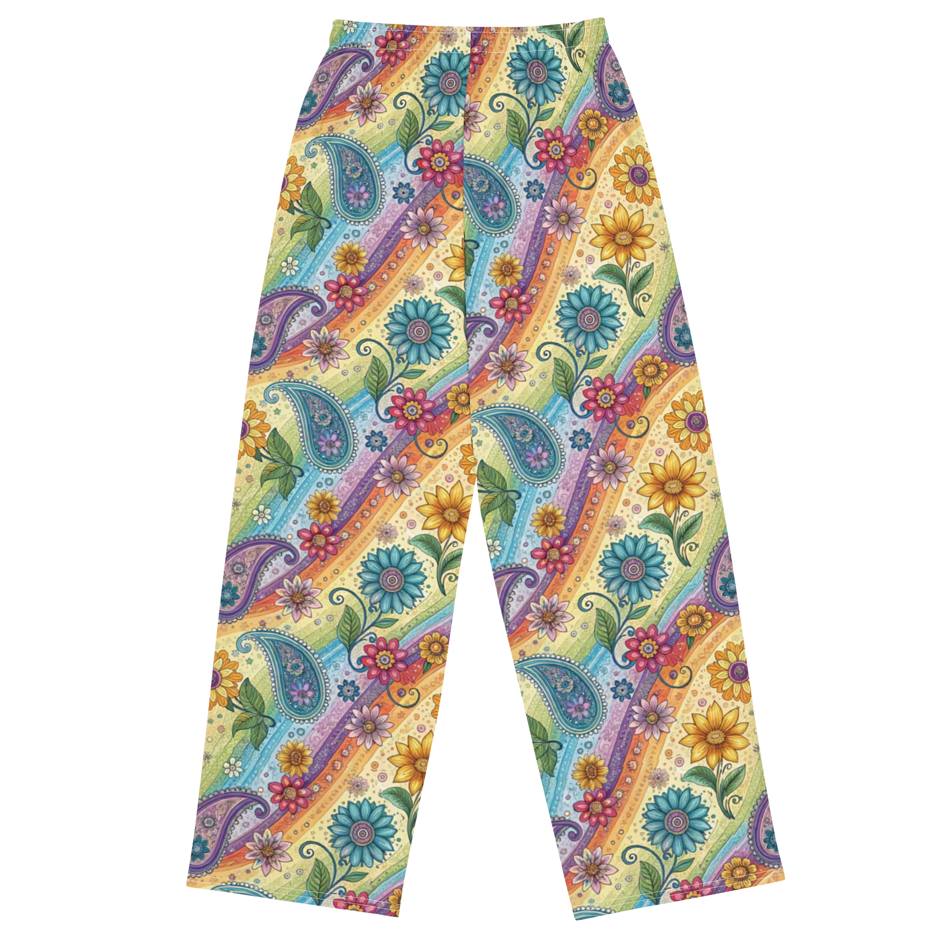 Sunny Paisley Flower Wide-Leg Pants product image (2)