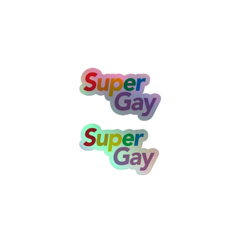 Super Gay Holographic Stickers product image (1)