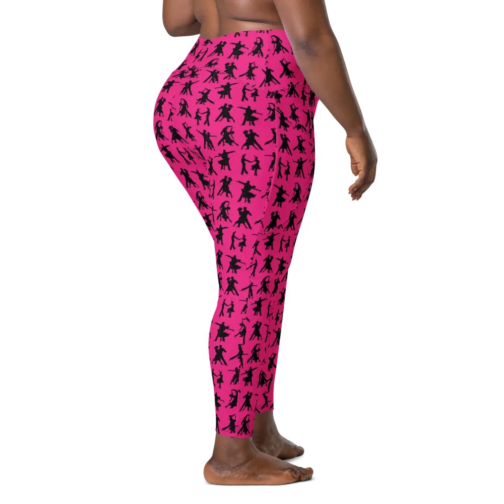 Pink and Black Ballroom Dance Leggings product image (3)