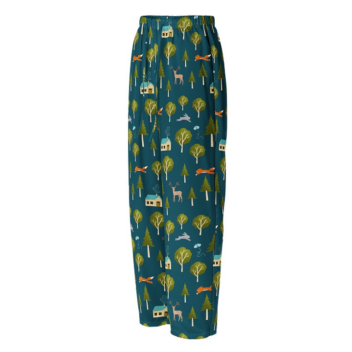 Cozy Cabin and Forest Animals Ladies Pajama Pants product image (1)