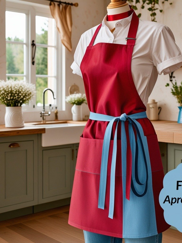 Classic Kitchen Apron Sewing Pattern PDF product image (4)