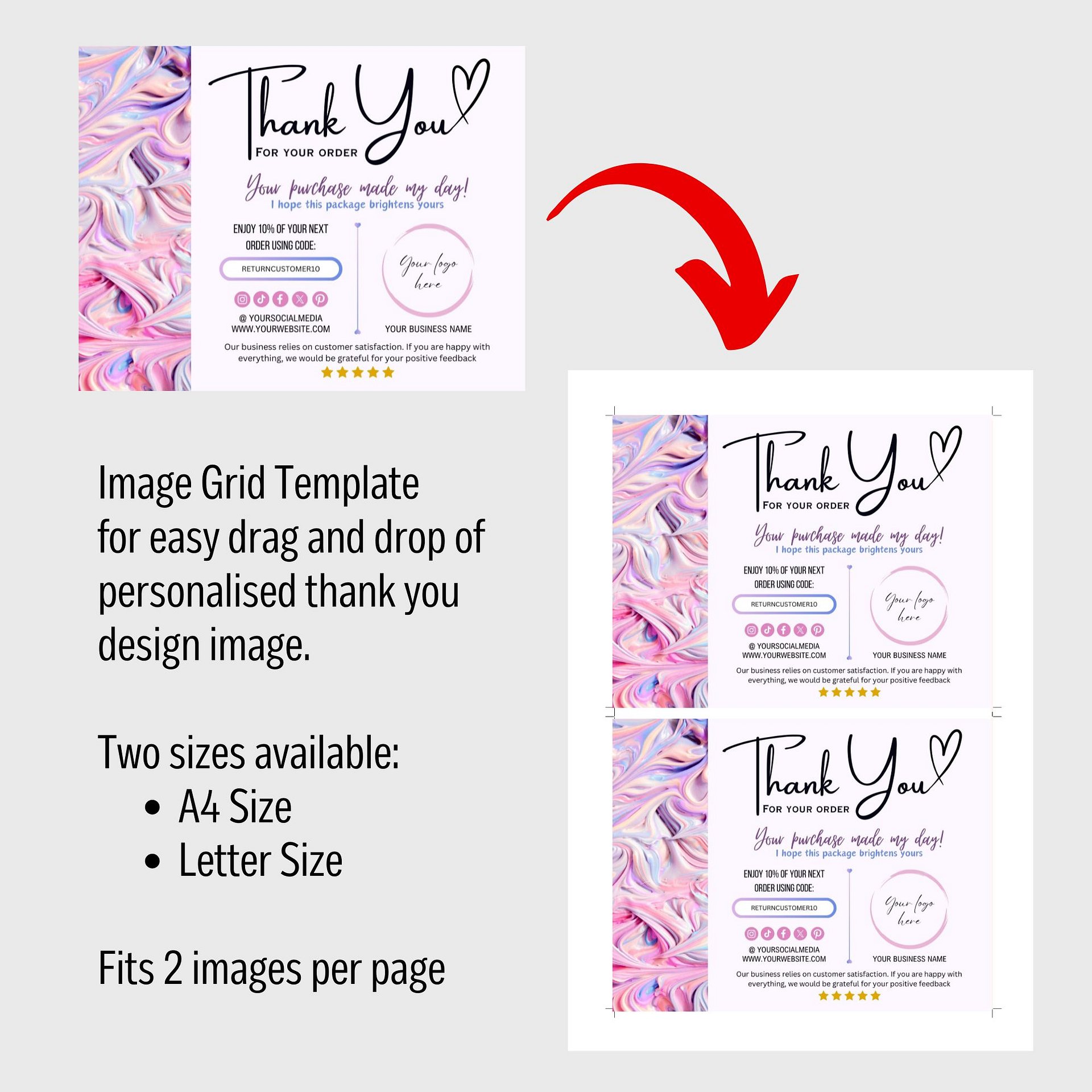 Emily - Thank You Card Template product image (8)