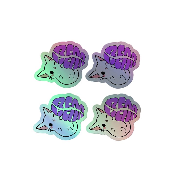 Bean Cat Nap Logo Holographic Sticker Set product image (2)