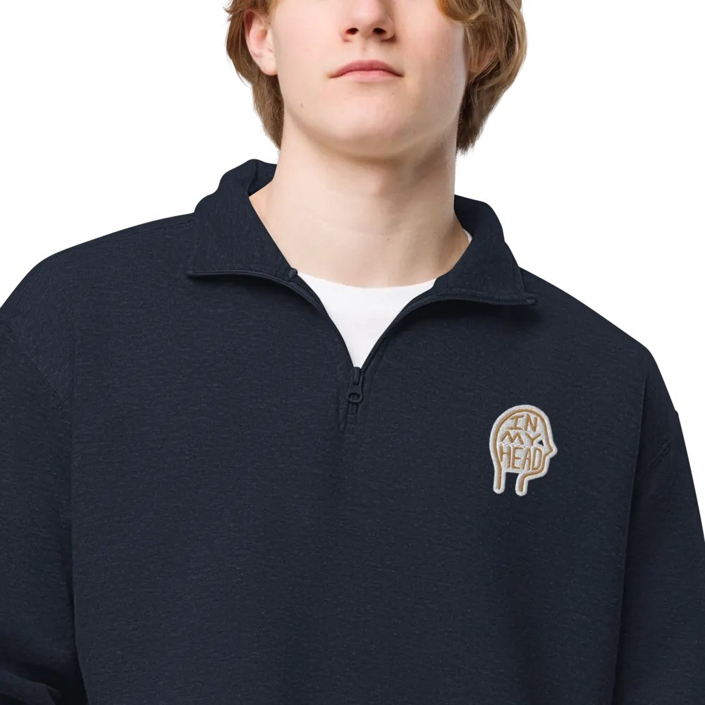In My Head (brass bubble design) embroidered quarter zip product image (10)