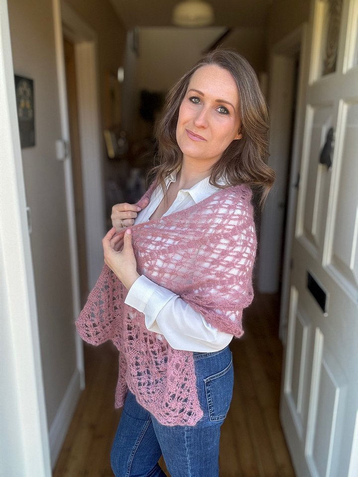 Foxtrot Lace Mohair Crochet Shawl Pattern product image (2)