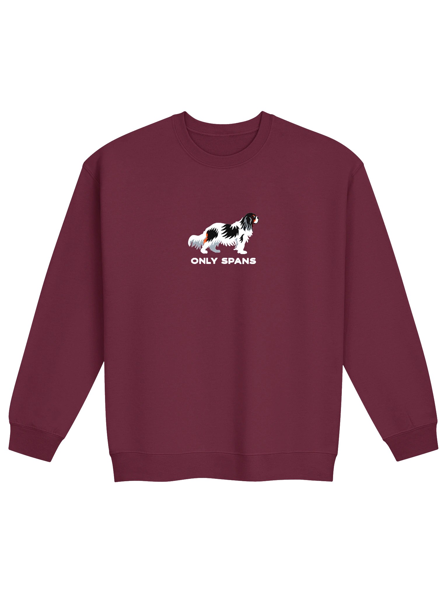 Only Spans Sweatshirt (Embroidered) of a Cavalier King Charles Spaniel(Tricolor) product image (4)