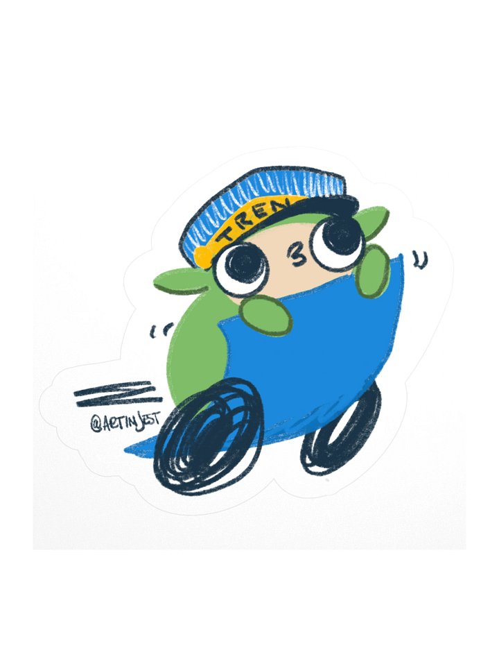 Shelf 2 : Medium Hype Train Conductor on a Rolling SitsMat Sticker product image (1)