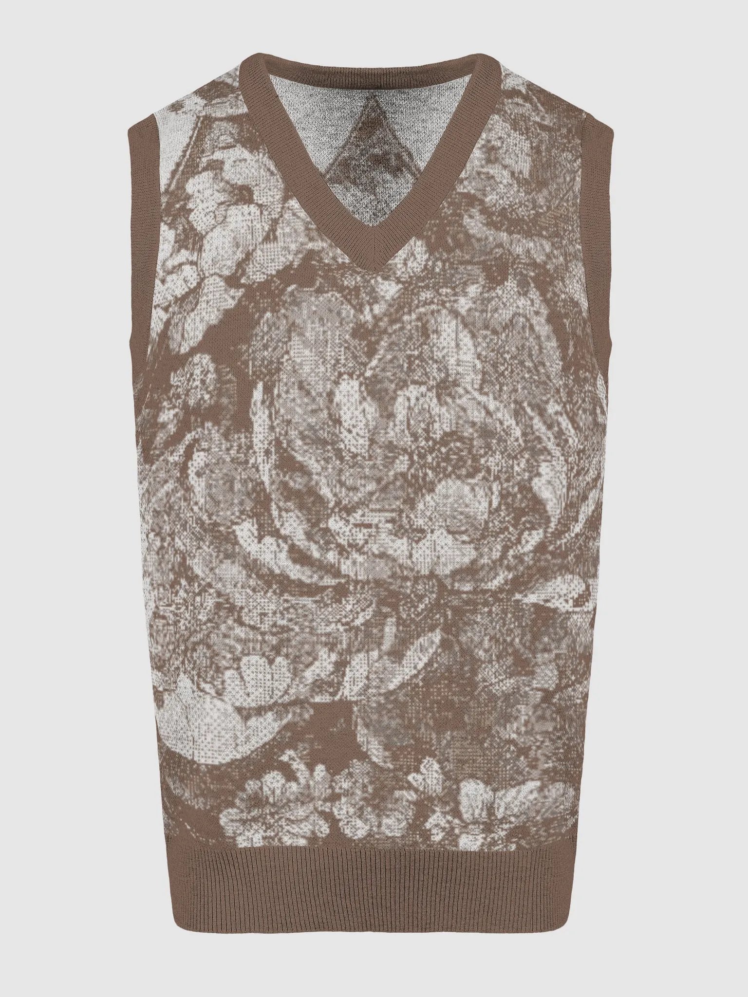 Floral Bliss III Knitted V-Neck Vest product image (3)