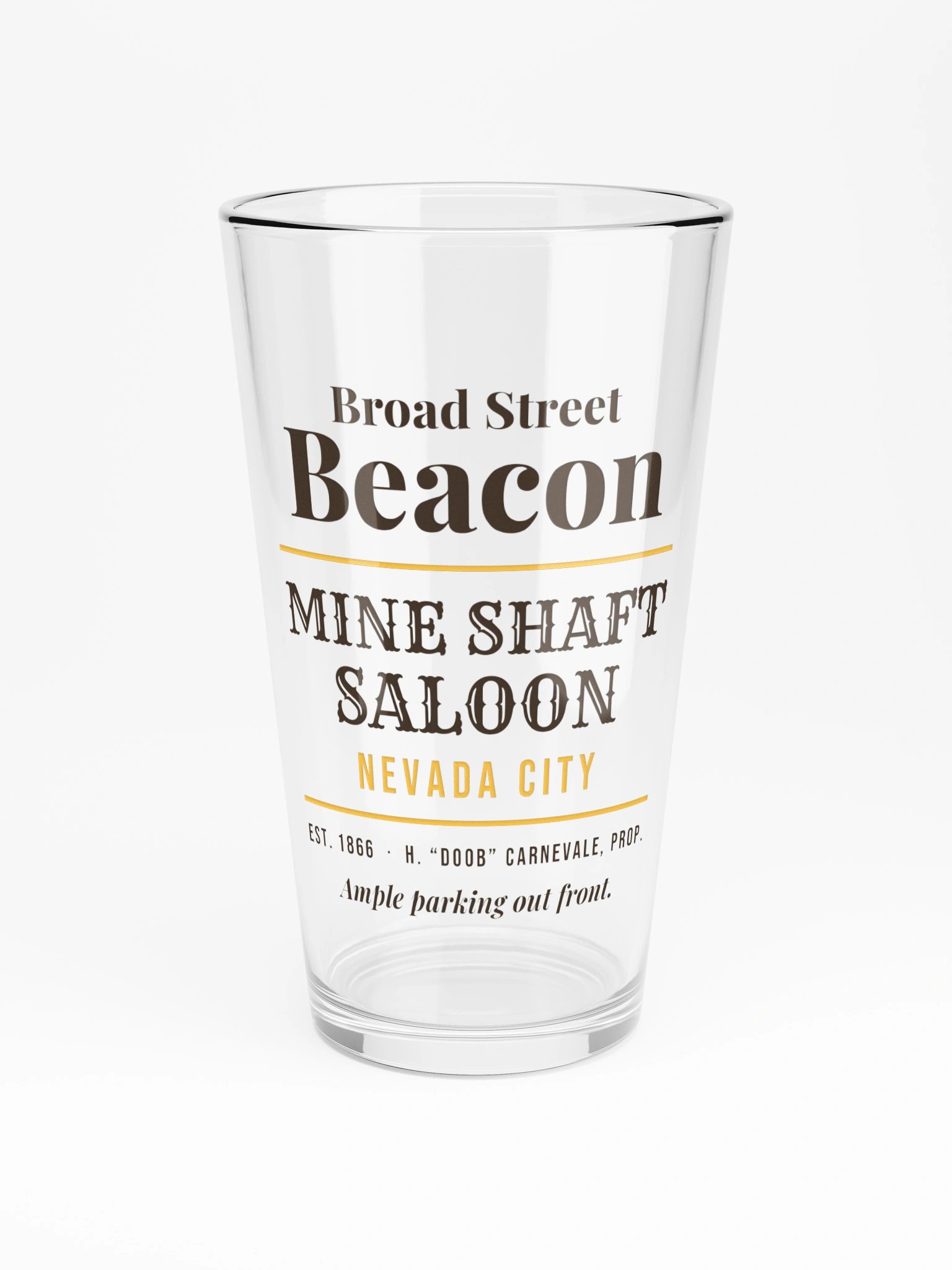 Mine Shaft Saloon Pint Glass product image (3)