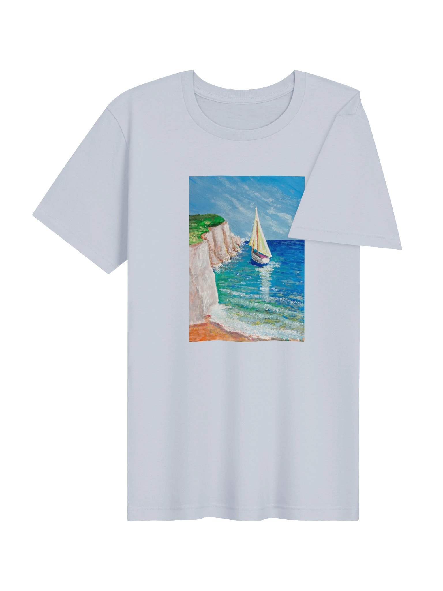 Sailing by the Cliffs — T-shirt product image (4)