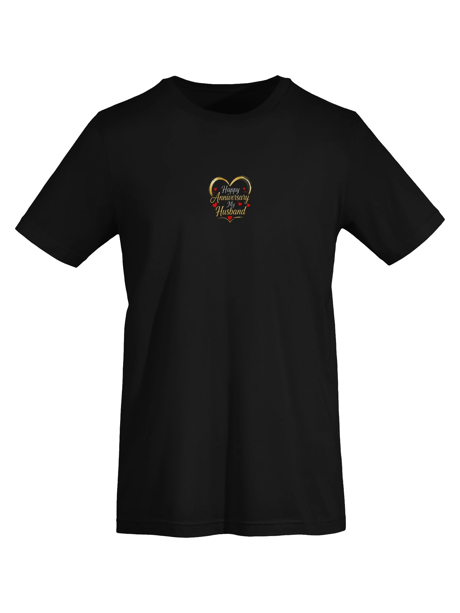 Happy Anniversary My Husband T-Shirt - Gold Heart product image (13)