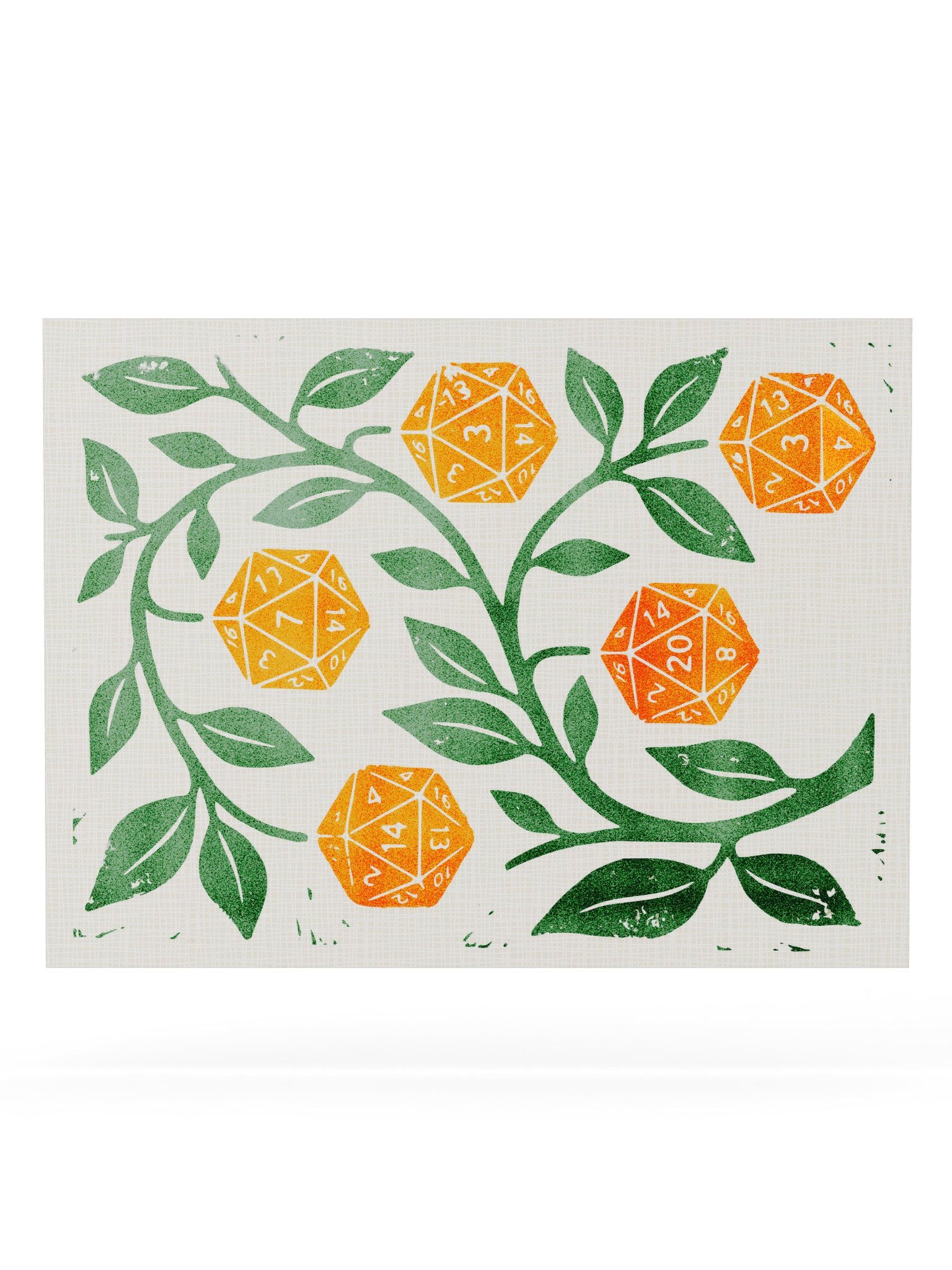 Oranges D20 Botanical Board Game Room Poster - UNFRAMED product image (11)