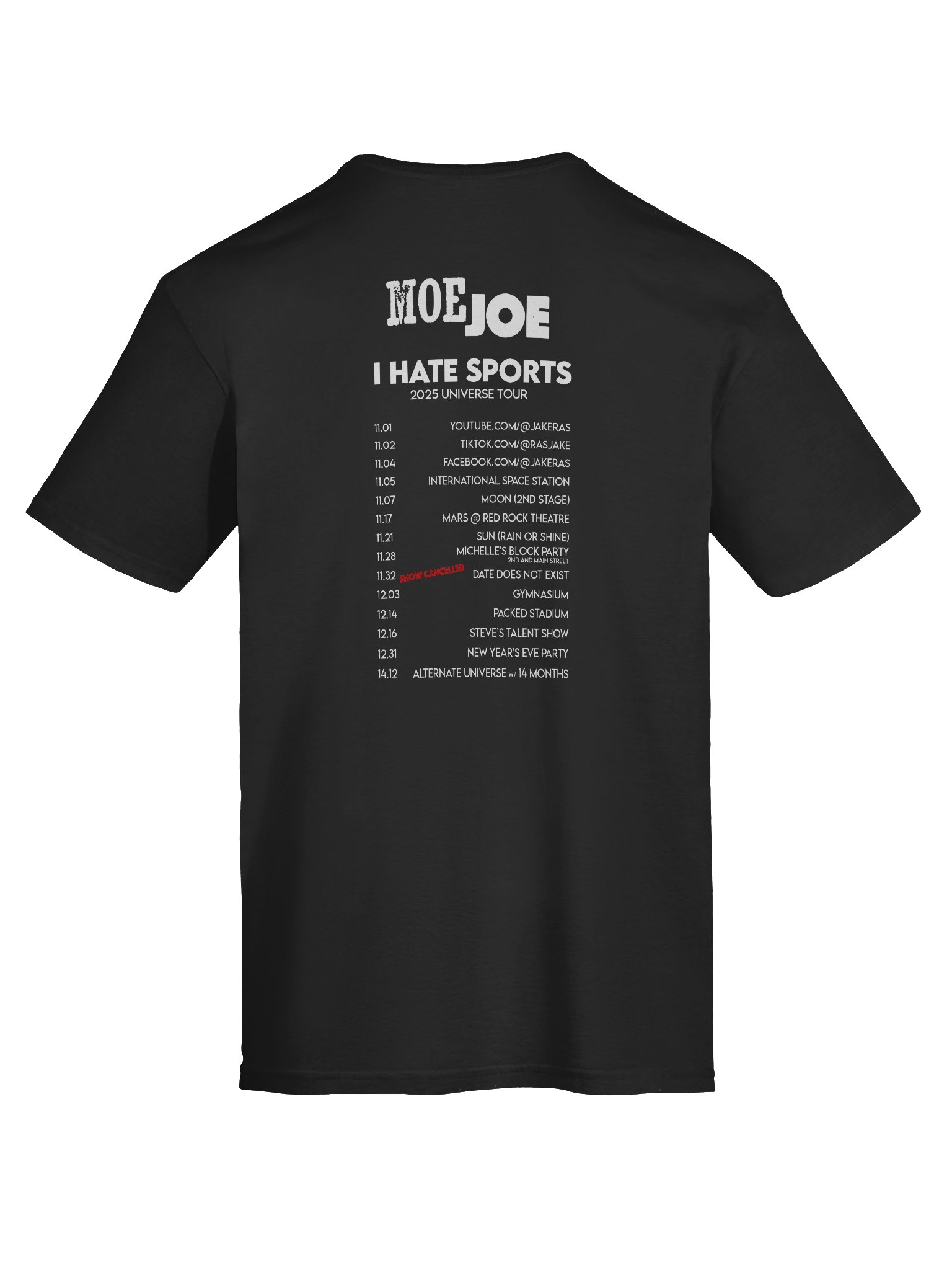 MoeJoe "I Hate Sports" 2025 Tour shirt product image (11)