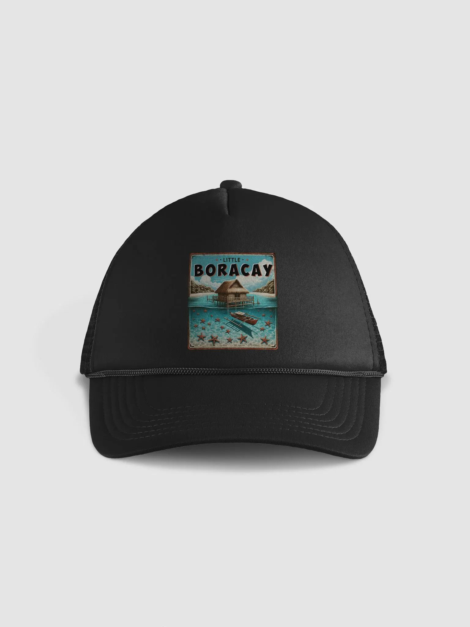 Little Boracay Hat, Floating Cottage Balsa and Filipino Boat Bangka with Starfish, Calatagan Batangas product image (3)