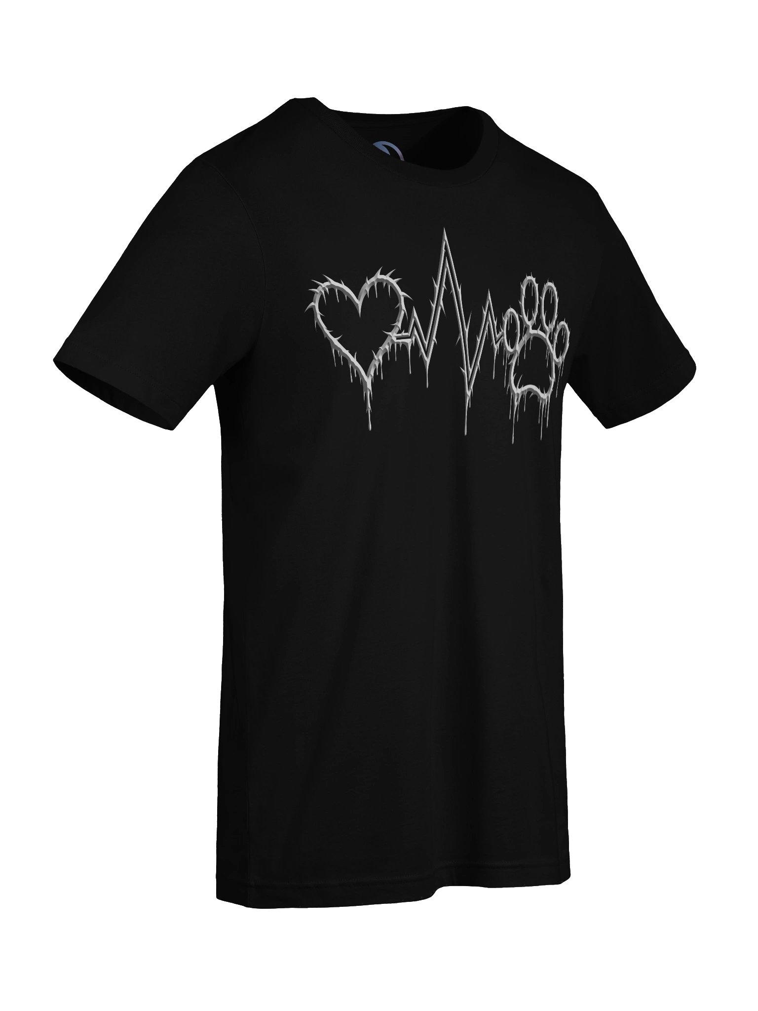 MooMoo Heart-Paw Tee (White Metal Outline) product image (9)