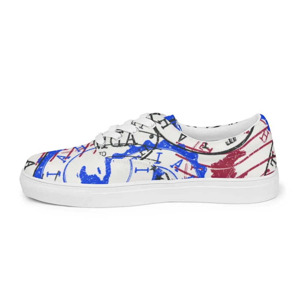 Haitian Stamp Collection Men's Canvas Shoes product image (7)