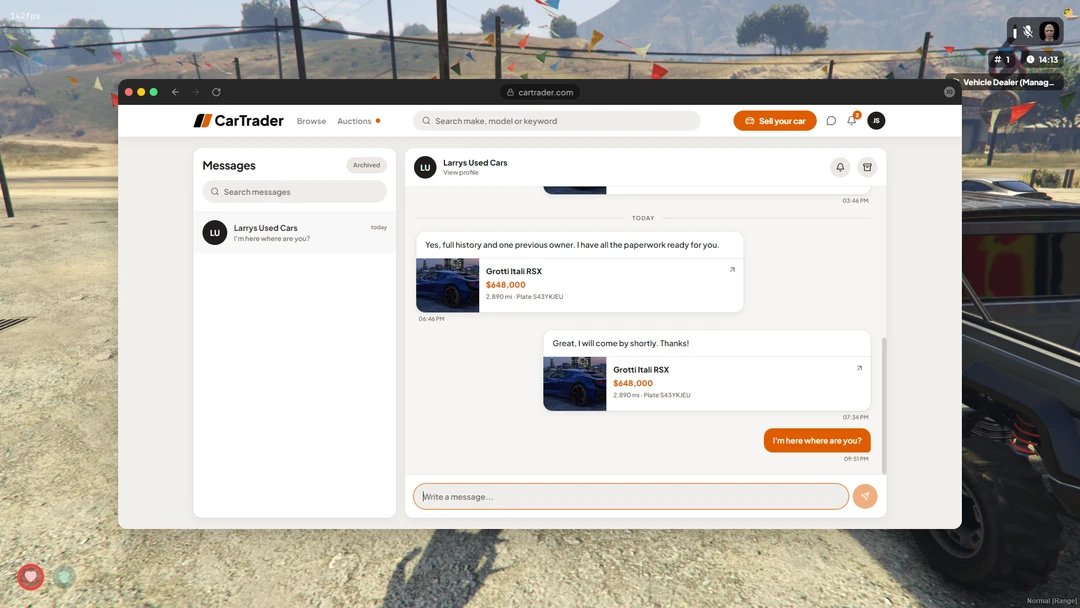Used Vehicles (QB/Qbox/ESX) - FiveM's Complete Used Car Marketplace product image (10)