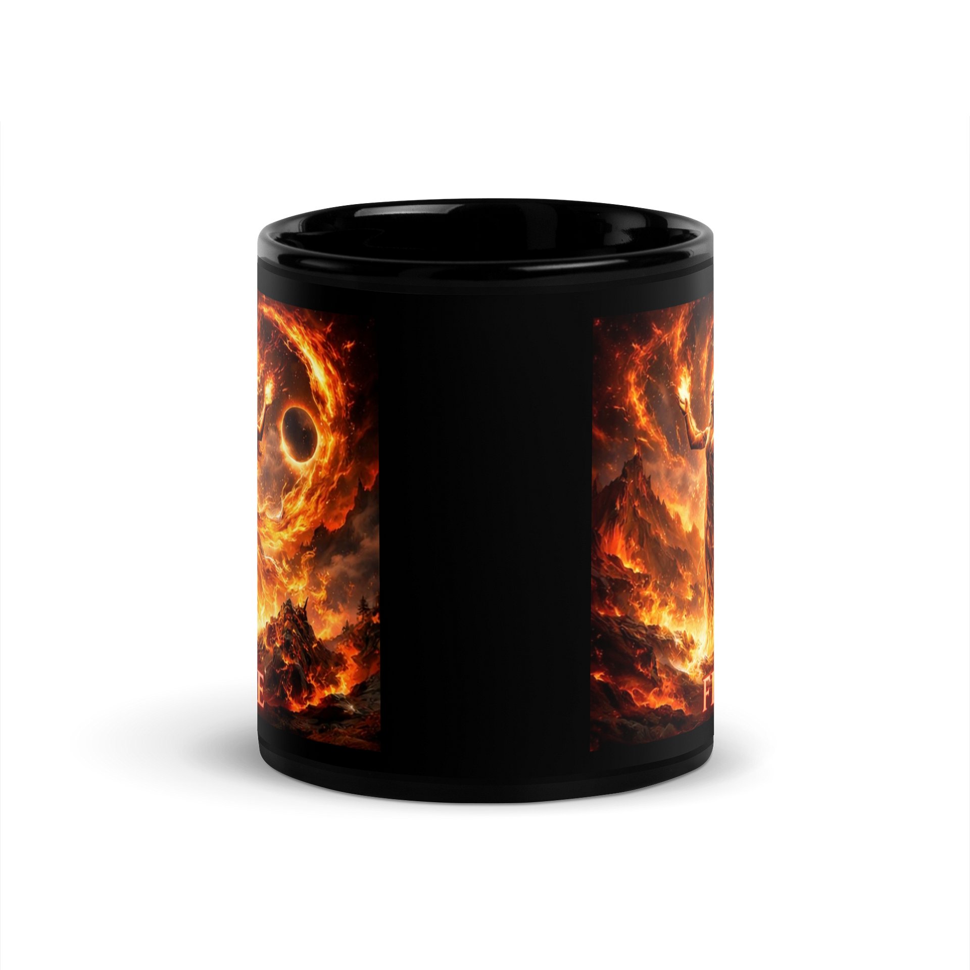 Ethereal Fire Element Black Glossy Mug product image (4)
