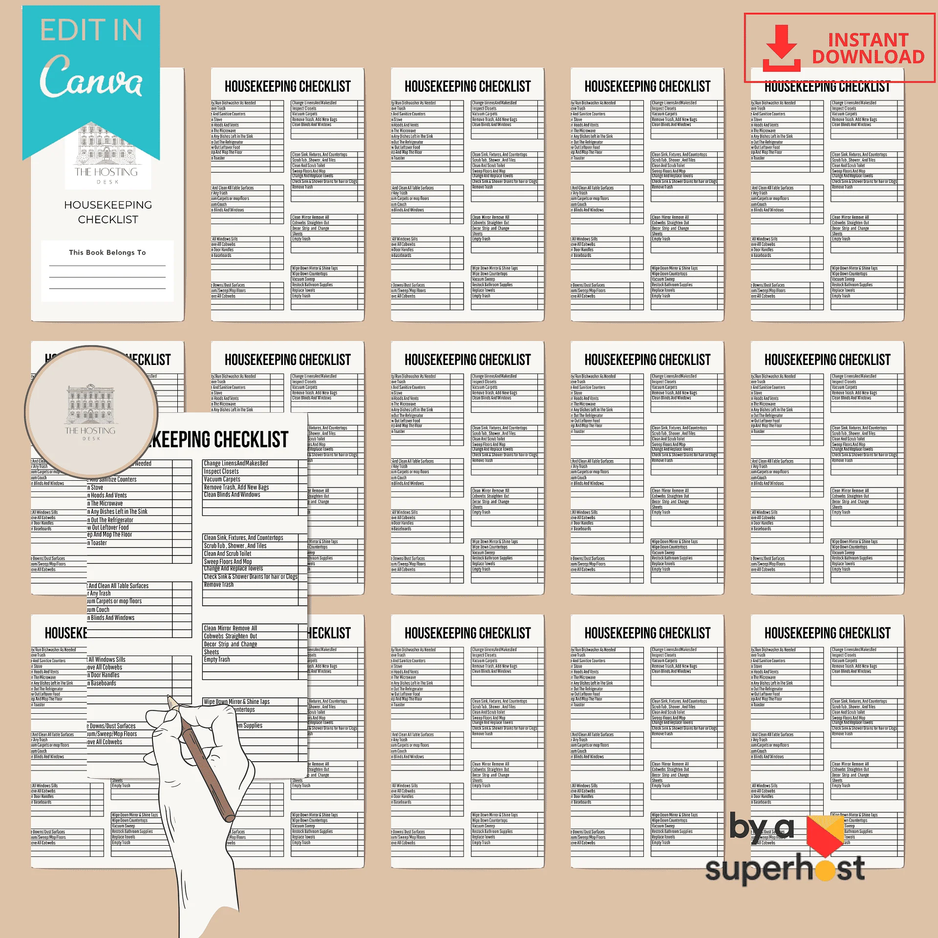 Airbnb Cleaning & Inventory Checklist Bundle product image (8)