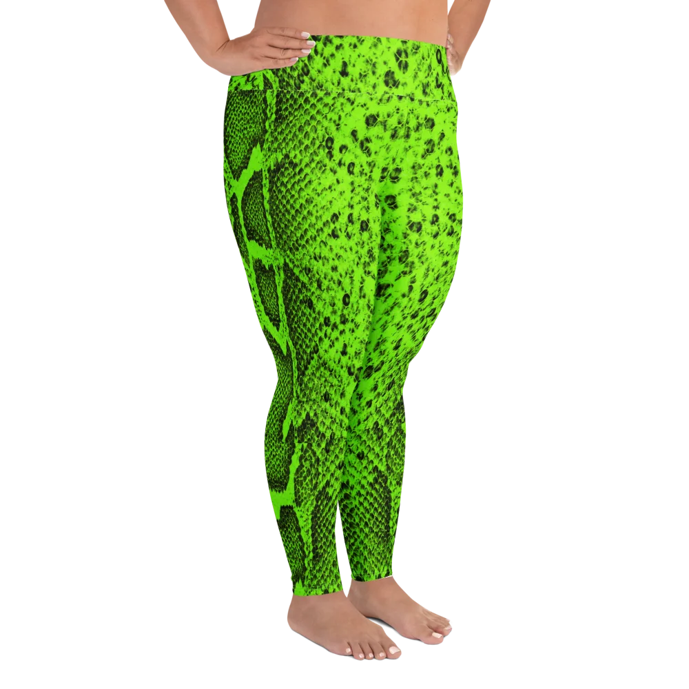 Lime Green Snake Skin Plus Size Legging product image (4)