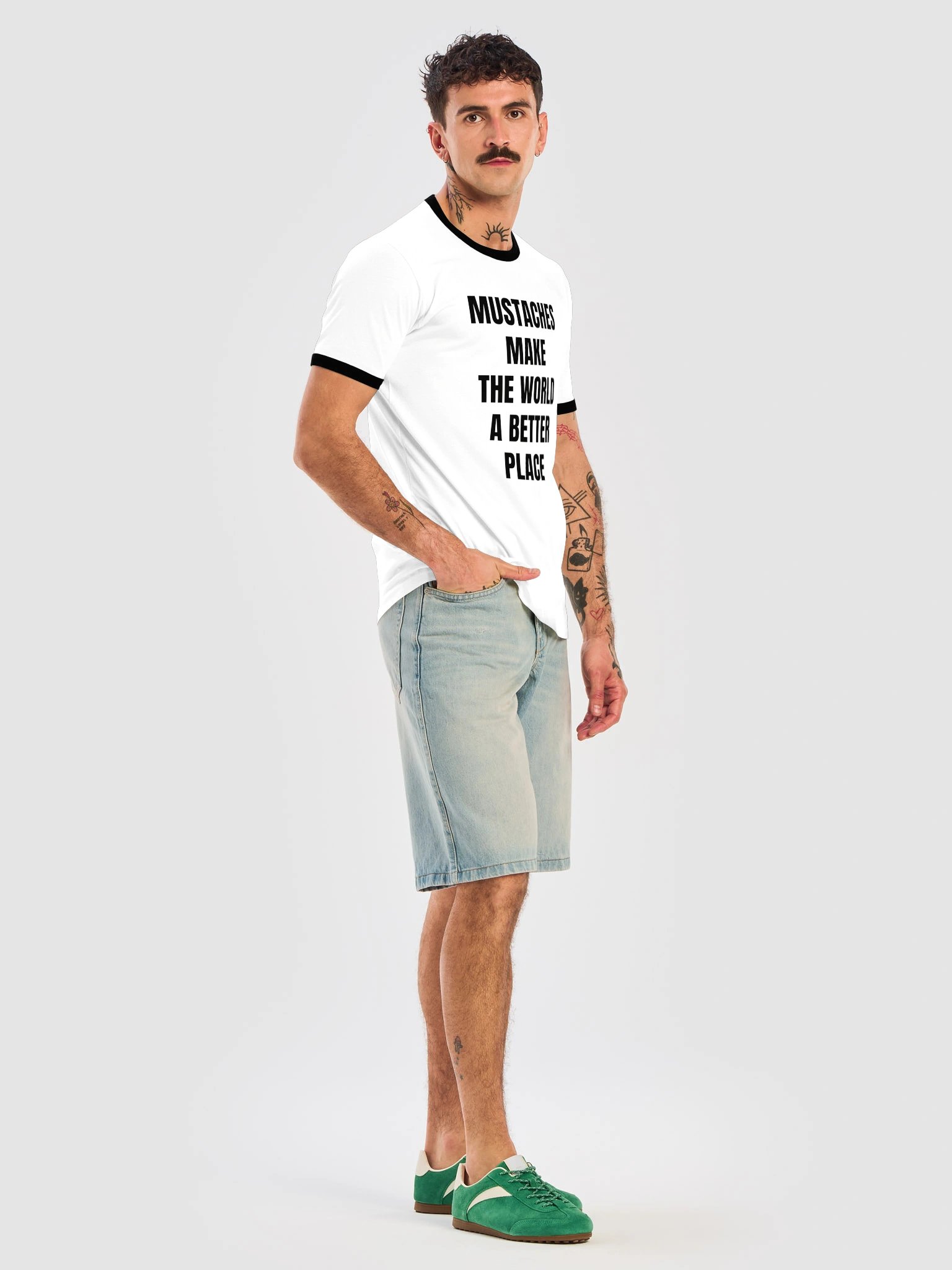 Mustaches Make The World A Better Place Ringer Tee product image (13)