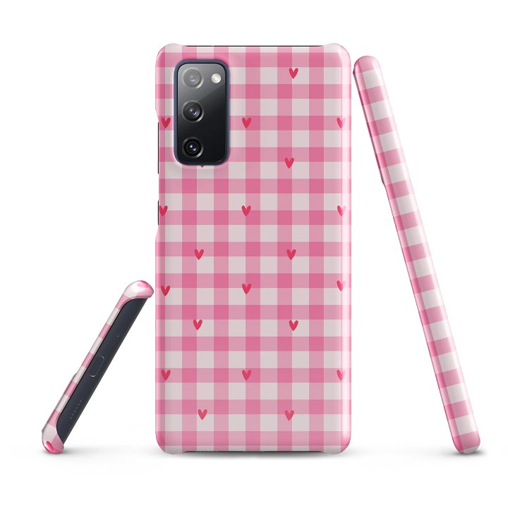 Be Mine Gingham Samsung® Snap 20 Plus, 20 FE, 20 Ultra, 20, 21 FE, 21, 21 Plus, 21 Ultra, 22, 22 Plus, 22 Ultra, 23, 23 Ultra, 23 Plus, 24 Plus, 24, 24 Ultra, 25 Plus, 25 Ultra, 25 Cases. product image (1)