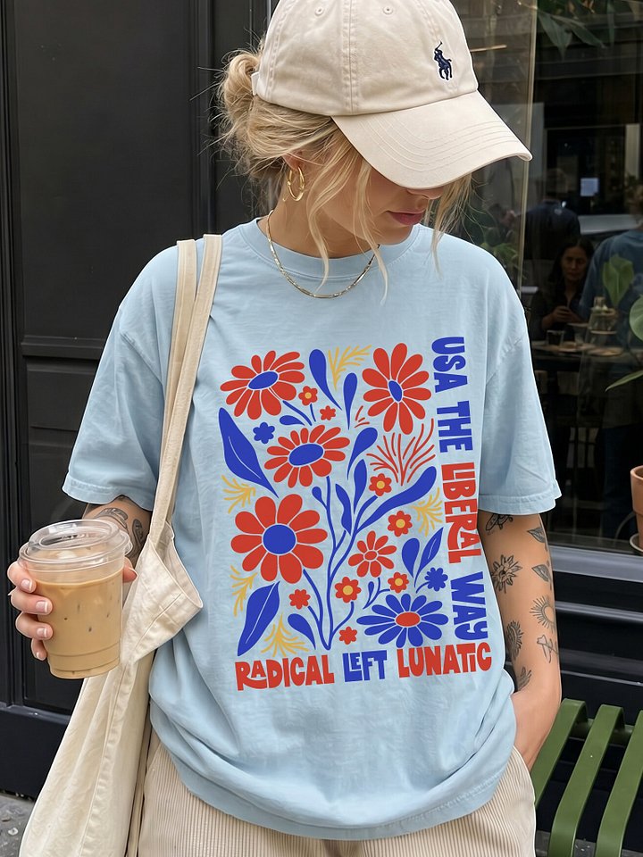 Radical Left Lunatic Summer Patriotic Tee product image (37)