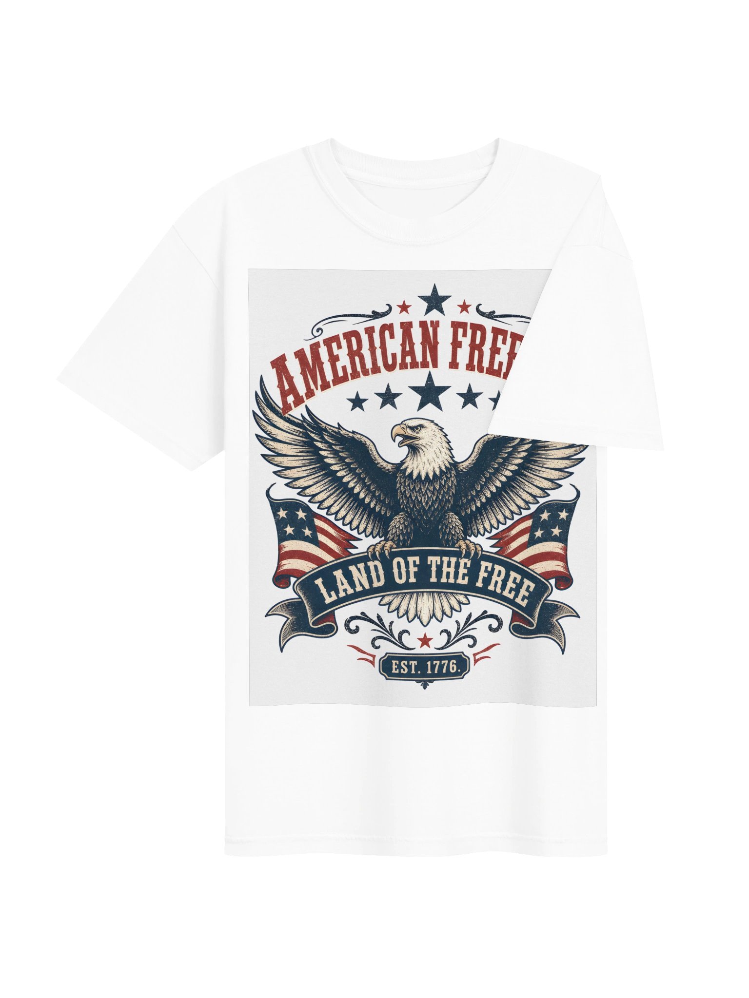 American Freedom – Land of the Free | Vintage Eagle USA T-Shirt product image (4)