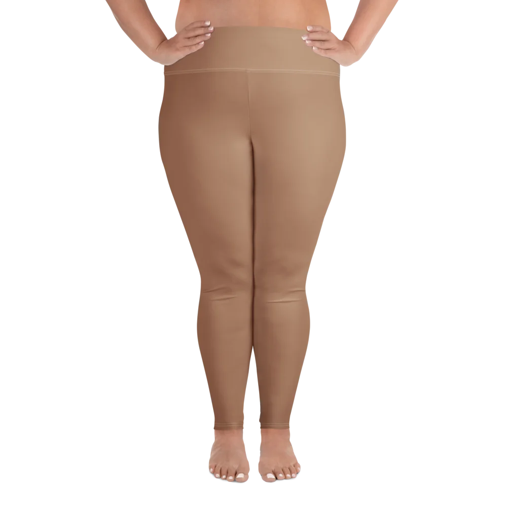 Tan All-Over Print Plus Size Leggings product image (4)