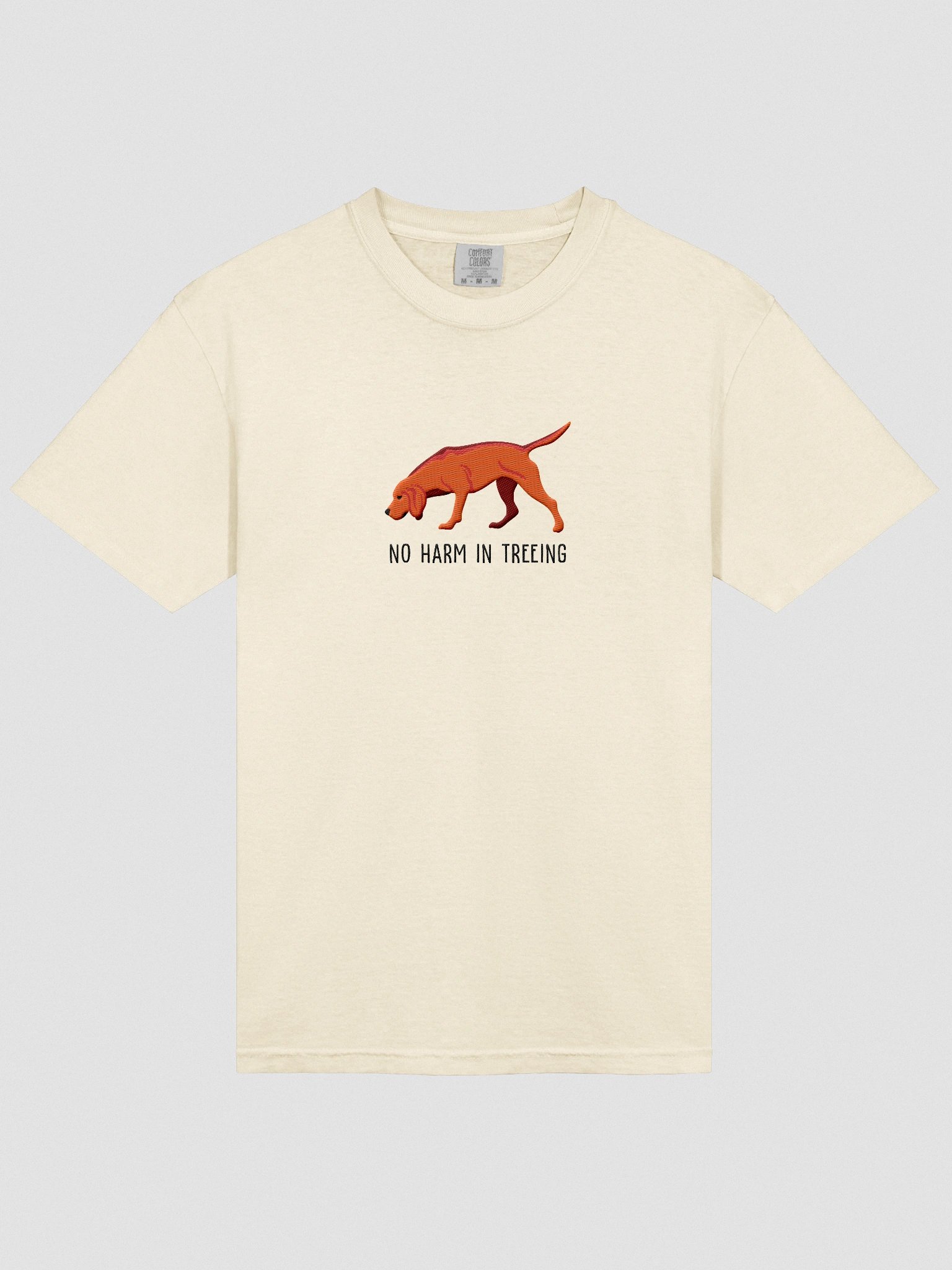 No Harm in Treeing T-Shirt(Embroidered) of a Redbone Coonhound product image (6)
