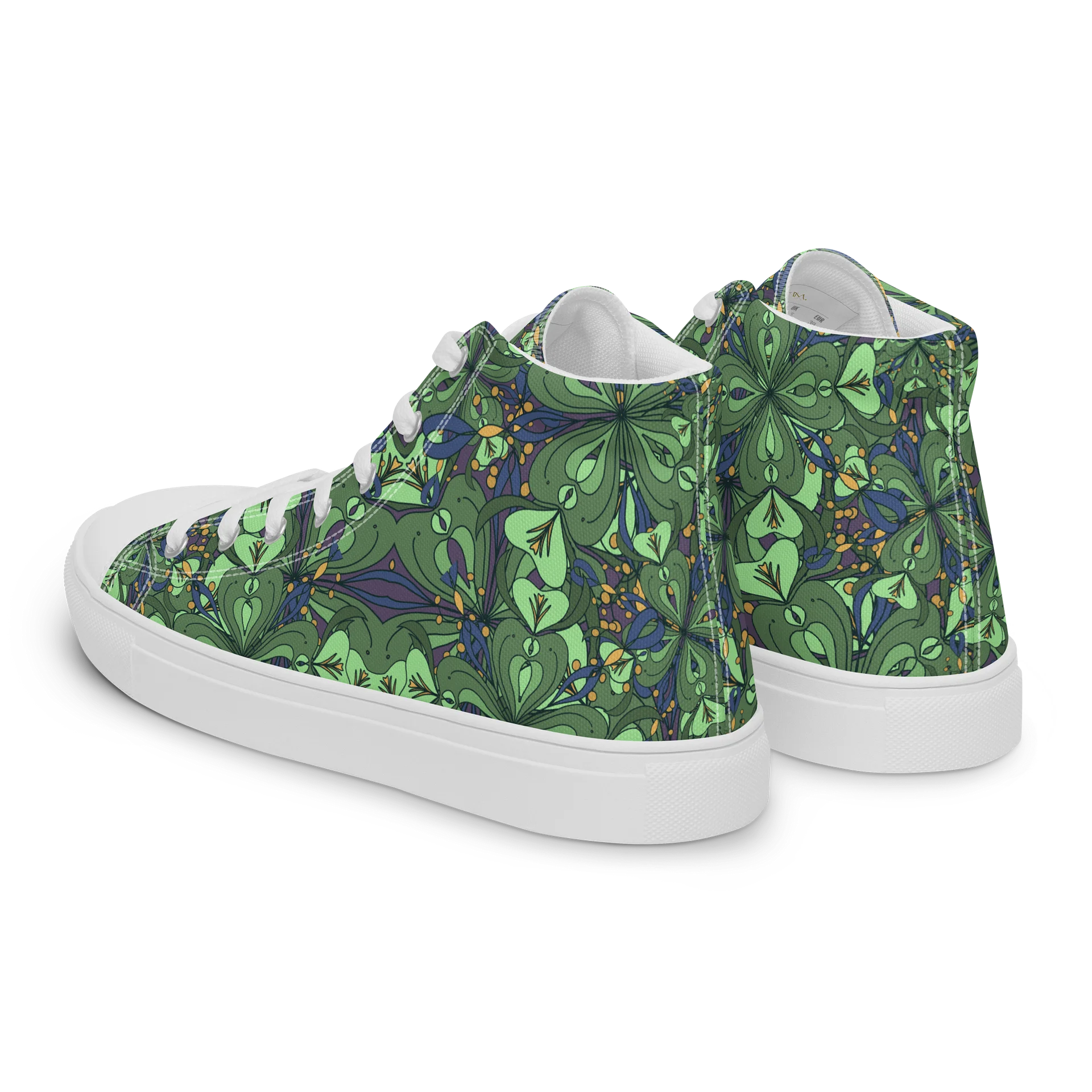 Fortune in Bloom Women’s High Top Canvas Shoes product image (8)