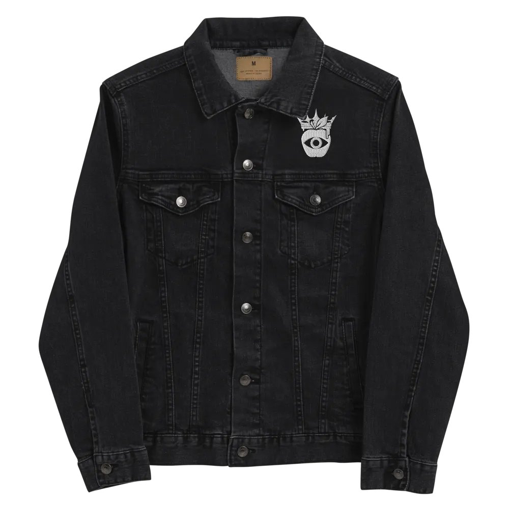 Crowned Apple (White) ✦ Threadfast Denim Jacket product image (5)