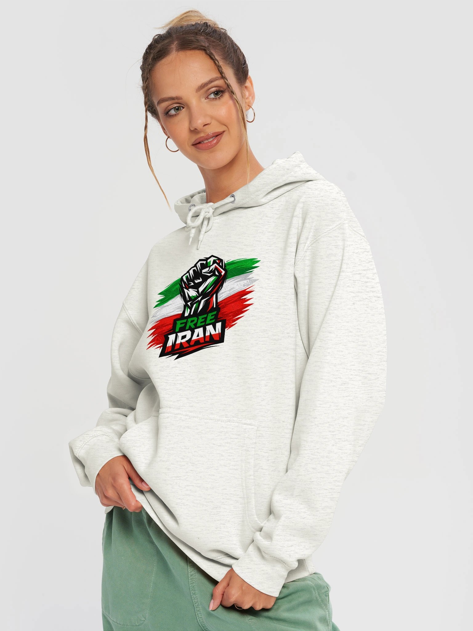 Free Iran Flag Pride Women's Hoodie product image (15)