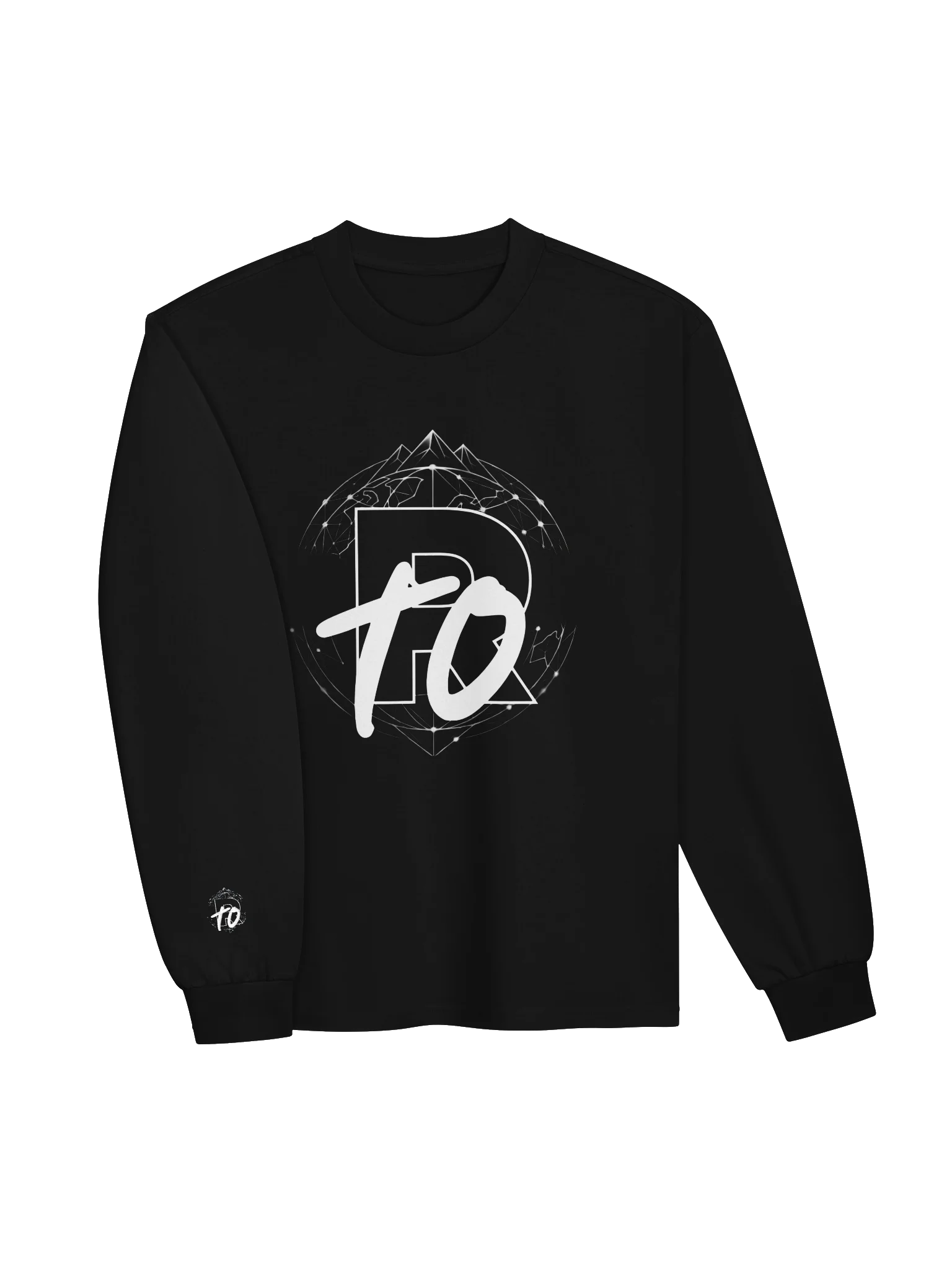 Abstract Black-and-White Geometric Logo Long Sleeve product image (3)