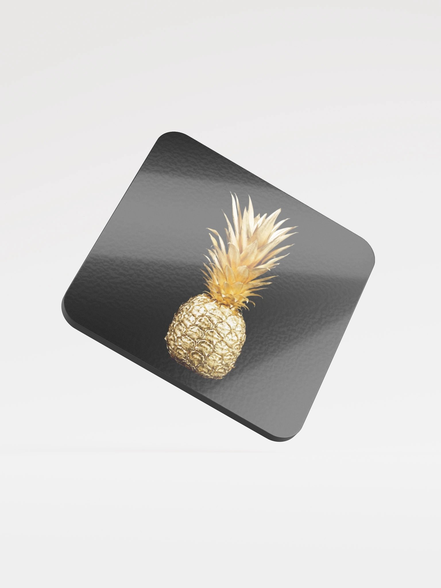 Gold Pineapple Black Coaster product image (1)