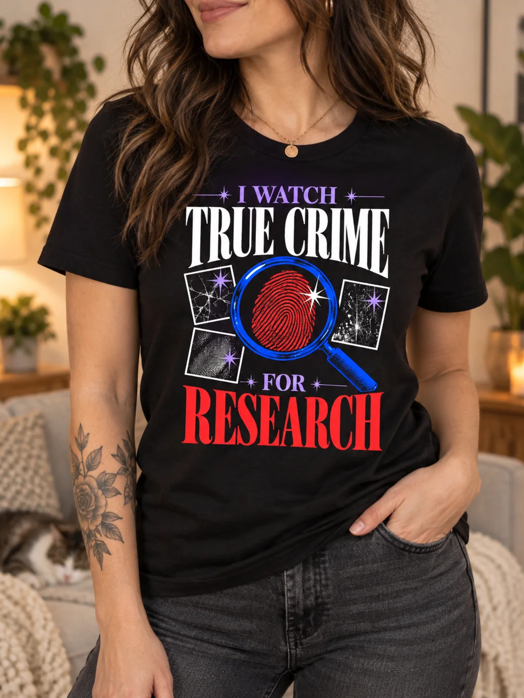 I Watch True Crime for Research T-Shirt product image (2)