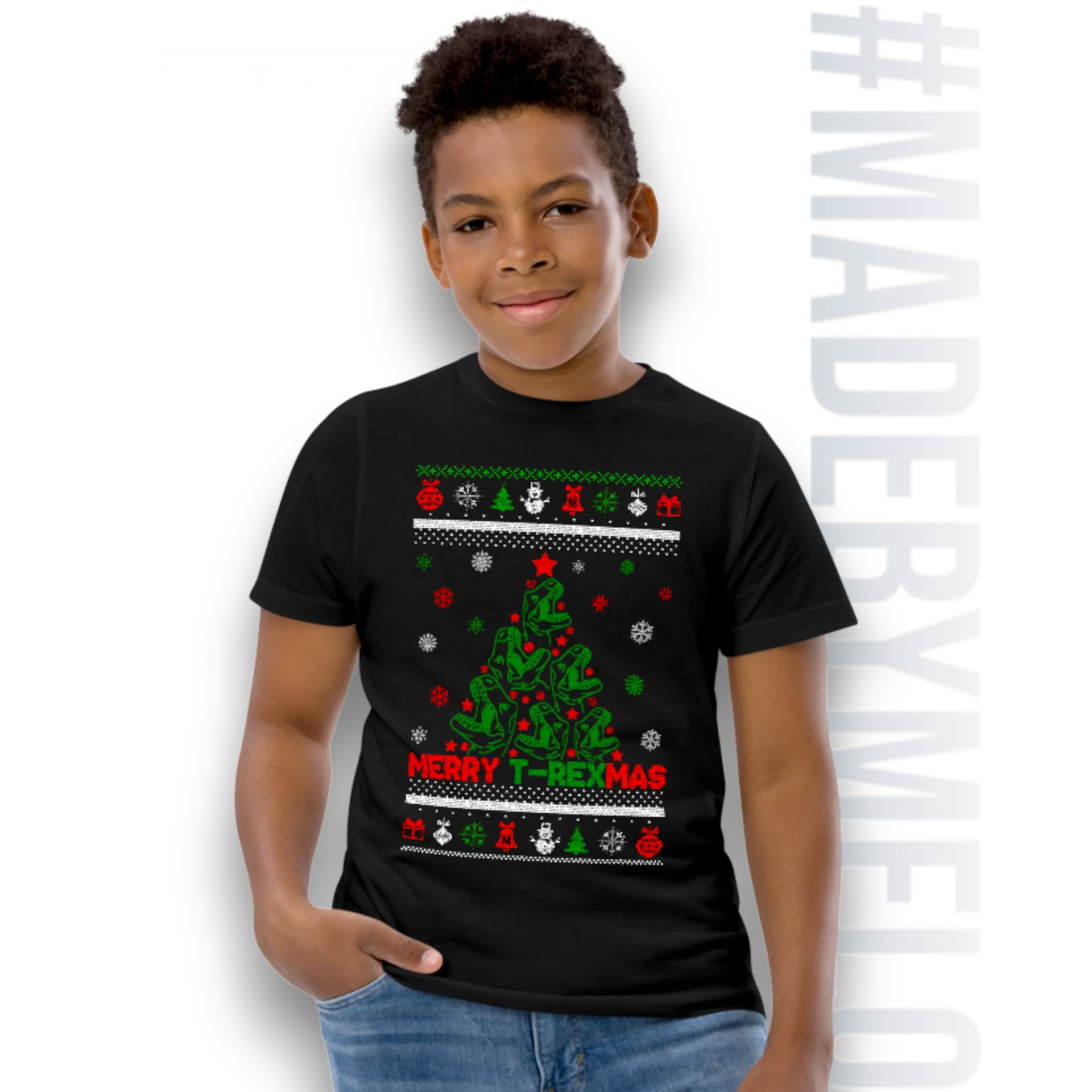 [Holiday] Merry T-REXmas - Kid's T-Shirt | #MadeByMELO product image (1)