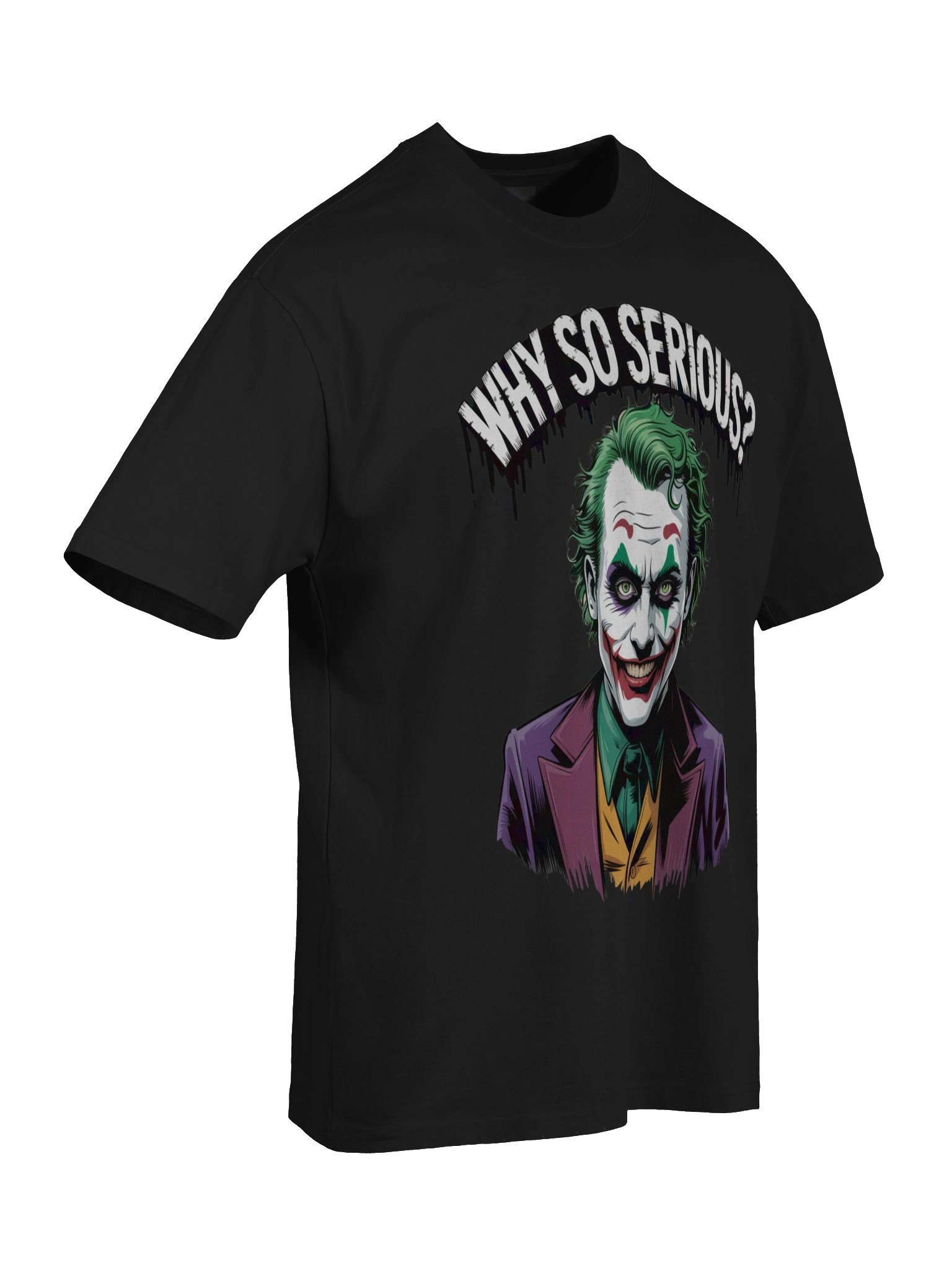 Crimson Query: Why So Serious? Joker Oversized Faded T-Shirt product image (8)