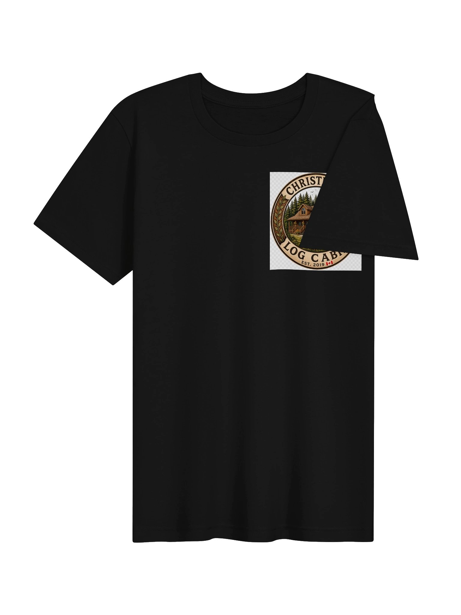 Christine's Log Cabin Premium Cotton T-Shirt | Rustic Logo Tee product image (4)